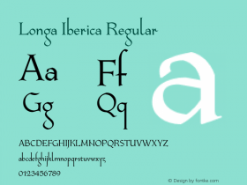 LongaIberica Version 1.000 2015 initial release Font Sample