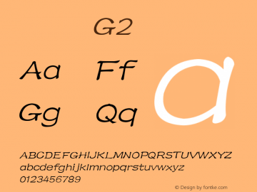 系统字体 斜体 G2 图片样张