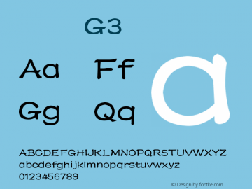 系统字体 粗体 G3 图片样张