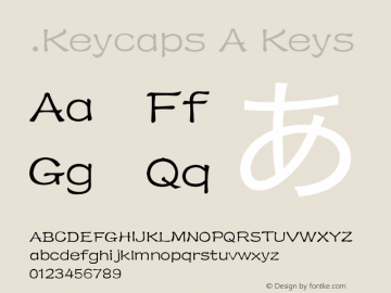 .Keycaps A Keys Version 1.00 October 19, 2015, initial release Font Sample