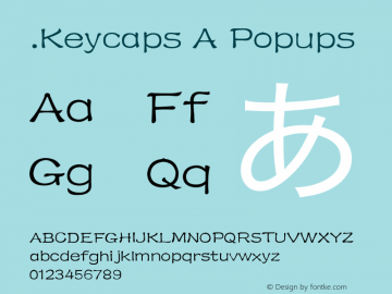 .Keycaps A Popups Version 1.00 October 19, 2015, initial release Font Sample