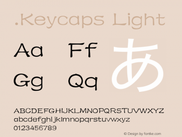 .Keycaps Light Version 1.00 October 19, 2015, initial release图片样张