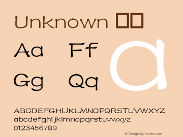  粗体  Font Sample