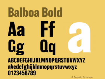 Balboa-Bold 2.000;com.myfonts.easy.parkinson.balboa.bold.wfkit2.version.41g8图片样张