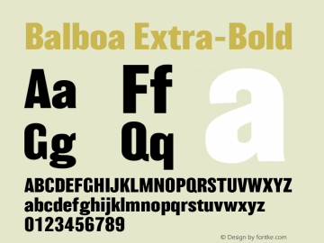 Balboa-ExtraBold 2.000;com.myfonts.easy.parkinson.balboa.extra-bold.wfkit2.version.41gc图片样张