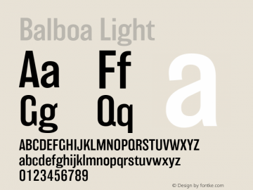 Balboa-Light 2.000;com.myfonts.easy.parkinson.balboa.balboa-light.wfkit2.version.4kjM图片样张