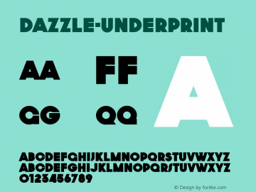 ☞Dazzle-Underprint 001.000;com.myfonts.easy.device.dazzle.underprint.wfkit2.version.3Ezr Font Sample
