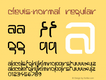 Clevis-Normal Regular Unknown Font Sample