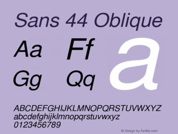 Sans 44 Version $Revision: 2261 $ Font Sample