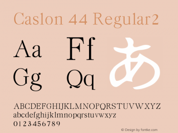 Caslon 44 Version 001.000 Font Sample