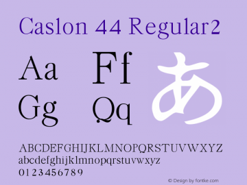 Caslon 44 Version 001.000 Font Sample