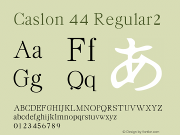 Caslon 44 Version 001.000 Font Sample