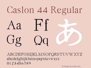 Caslon 44 Version 001.000图片样张