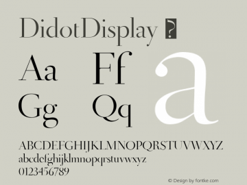 ☞DidotDisplay 1.0 January 2009;com.myfonts.easy.canadatype.didot-display.regular.wfkit2.version.3cHR Font Sample