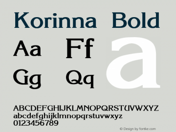 Korinna Bold Converted from C:\FONTS\TMP\KORIN1.BF1 by ALLTYPE图片样张