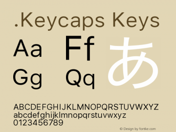 .Keycaps Keys 12.0d6e285 Font Sample