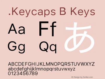 .Keycaps B Keys 12.0d6e285 Font Sample