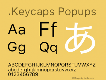 .Keycaps Popups 12.0d6e285 Font Sample