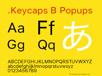 .Keycaps B Popups 12.0d6e285 Font Sample