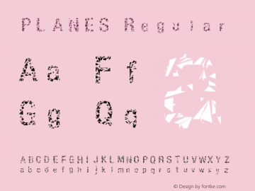 PLANES  Font Sample