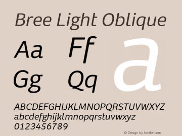 Bree Lt Light Oblique Version 1.001图片样张