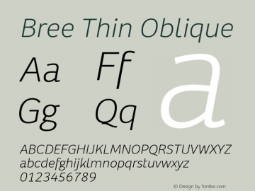 Bree Th Thin Oblique Version 1.001图片样张