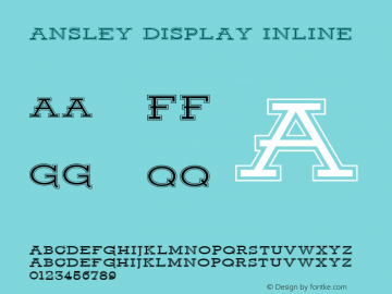 AnsleyDisplay-Inline 1.000 Font Sample