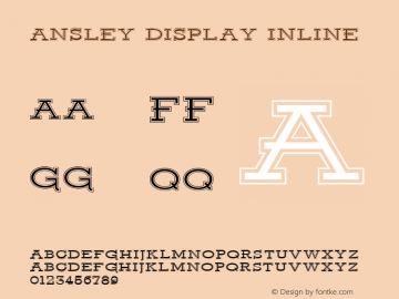 AnsleyDisplay-Inline 1.000 Font Sample