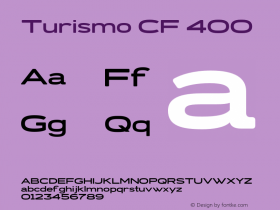 TurismoCF-400 Version 1.100;PS 001.100;hotconv 1.0.88;makeotf.lib2.5.64775 Font Sample