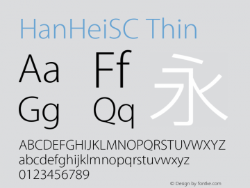 HanHeiSC Thin 图片样张