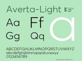 ☞Averta Light Version 1.002;PS 001.002;hotconv 1.0.70;makeotf.lib2.5.58329;com.myfonts.easy.intelligent-foundry.averta .light.wfkit2.version.4qmz Font Sample