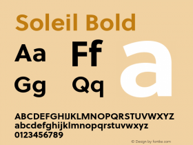 Soleil-Bold Version 1.001 Font Sample