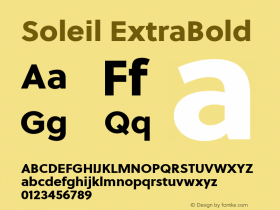 SoleilXb Version 1.001 Font Sample