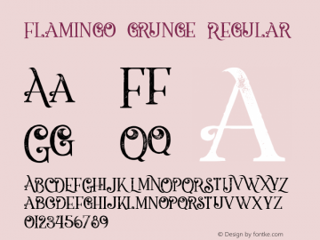 Flamingo grunge Version 1.000 Font Sample