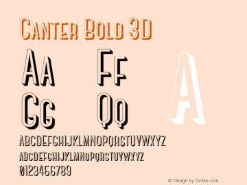 Canter Bold 3D Version 001.001图片样张