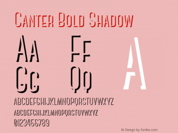 Canter Bold Shadow Version 001.001图片样张