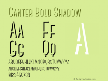 Canter Bold Shadow Version 001.001图片样张