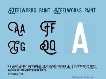 Steelworks paint Version 1.000 Font Sample