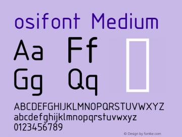 osifont Version 0.1.20150506 Font Sample