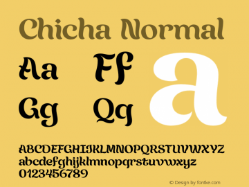 Chicha Normal 001.000 Font Sample