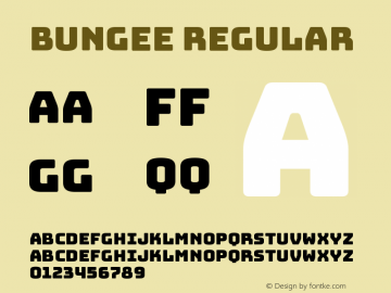 Bungee Regular Regular Version 1.000;PS 1.0;hotconv 1.0.72;makeotf.lib2.5.5900 Font Sample