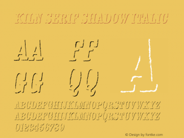 Kiln Serif Shadow Italic Version 1.000图片样张