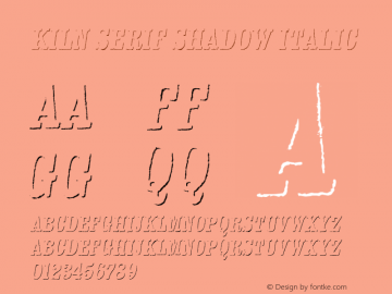 Kiln Serif Shadow Italic Version 1.000图片样张