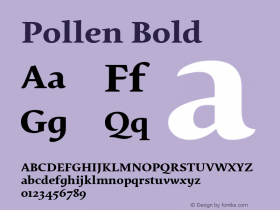 Pollen Bold Version 001.000; ttfautohint (v1.5)图片样张