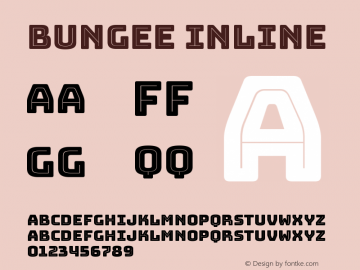 Bungee Inline Regular Version 1.000;PS 1.0;hotconv 1.0.72;makeotf.lib2.5.5900 Font Sample