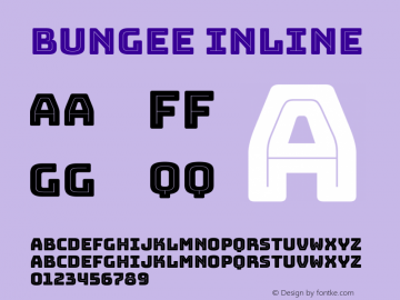 Bungee Inline Regular Version 1.000;PS 1.0;hotconv 1.0.72;makeotf.lib2.5.5900 Font Sample