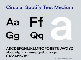 CircularSpotifyText-Medium Version 1.001; build 0004; ttfautohint (v1.4.1) Font Sample