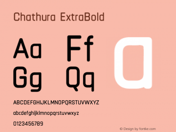 Chathura ExtraBold Version 1.002 2016图片样张