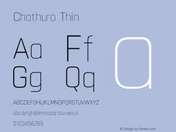 Chathura Thin Version 1.002 2016 Font Sample