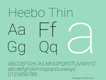 Heebo-Thin Version 2.001; ttfautohint (v1.5.14-ce02) -l 8 -r 50 -G 200 -x 14 -D hebr -f latn -w G -W -c -X 